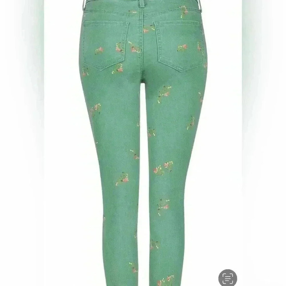 NYDJ AMI WOMENS MID-RISE FLORAL SKINNY JEANS LIKE NEW - Picture 5 of 6